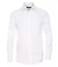 Casa Moda overhemd extra lange mouw mouwlengte7 uni wit strijkvrij