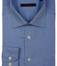 Grote maat overhemd lange mouw blauw strijkvrij