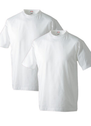 Adamo t-shirt grote maat korte mouw ronde hals wit