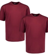 Adamo grote maat t-shirts donkerrood