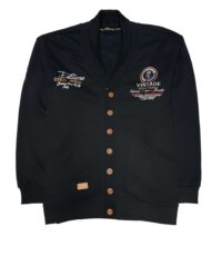 Grote maat gabbiano sjaalkraag vest zwart