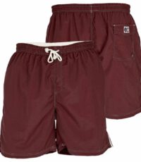 D555 grote maat zwemshort bordeauxrood en wit