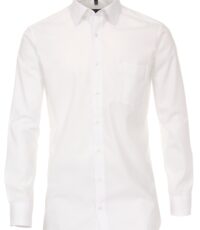 Casa Moda grote maat lange mouw overhemd uni wit
