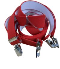 Extra lange bretels uni rood