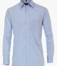 Casa Moda lange mouw overhemd uni blauw strijkvrij