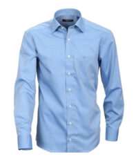 Casa Moda overhemd extra lange mouw mouwlengte7 uni blauw strijkvrij