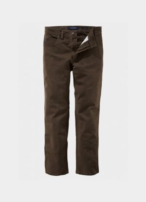Pionier grote maat stretch jeans bruin model Peter