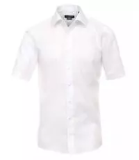 Casa Moda grote maat overhemd korte mouw uni wit strijkvrij