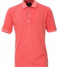 Casa Moda grote maat poloshirt uni vintage zalm