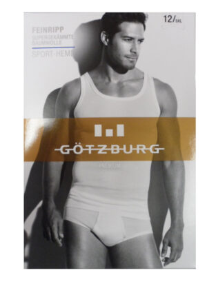 Grote maat singlet onderhemd wit Gotzburg