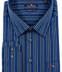 Jupiter grote maat overhemd lange mouw blauw design