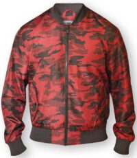 D555 grote maat camouflage bomber jack rood