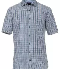 Grote maat Casa Moda overhemd blauw wit en geel ruitje