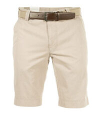 M.e.n.s. grote maat stretch korte broek lichtbeige Inclusief riem