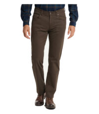Pionier grote maat casual stretch jeans bruin model Peter