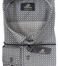 Grote maat culture overhemd zwart en wit