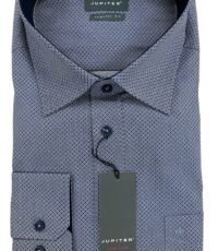 Jupiter overhemd lange mouw donkerblauw fantasie design
