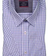 Casa Moda overhemd grote maat blauw en wit ruitje