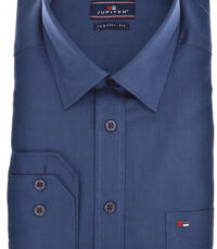 Jupiter grote maat overhemd lange mouw uni blauw