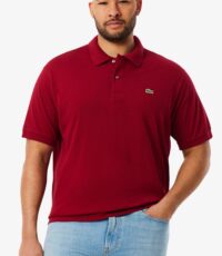 Grote maat Lacoste poloshirt korte mouw bordeauxrood 3XL 4XL 5XL 6XL
