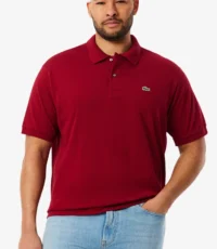Grote maat Lacoste poloshirt korte mouw bordeauxrood 3XL 4XL 5XL 6XL
