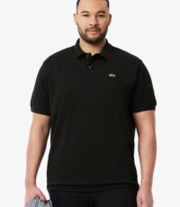 Grote maat Lacoste poloshirt korte mouw zwart