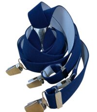 Extra lange bretels uni donkerblauw 140cm en 150cm lengte
