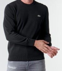 Lacoste grote maat trui ronde hals zwart
