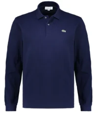 Lacoste grote maat poloshirt lange mouw donkerblauw