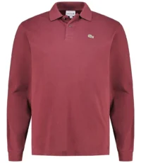 Lacoste grote maat poloshirt lange mouw rood
