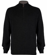 Redfield grote maat trui turtlekraag met rits zwart
