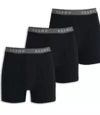 Adamo grote maat 3 pak boxershorts zwart met grijze band