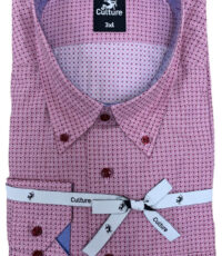 Culture grote maat overhemd lange mouw roze fantasie patroon