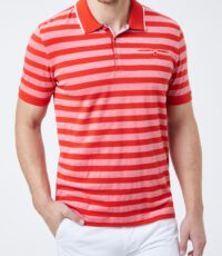Piere Cardin grote maat poloshirt korte mouw rood gestreept