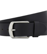 Extra lange lederen riem 4cm breed zwart
