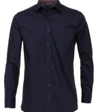 Casa Moda overhemd grote maat lange mouw navy contrast