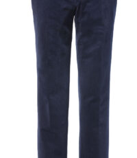 Luigi Morini grote maat stretch ribcord pantalon donkerblauw