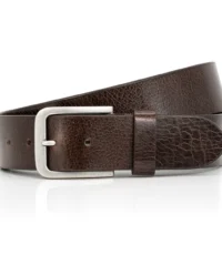 bruine extra lange lederen riem 4cm breed
