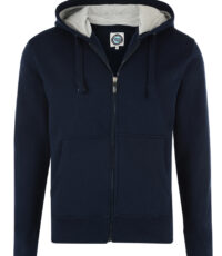 Kam sweatvest donkerblauw 72cm mouwlengte capuchon