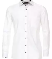 Casa Moda grote maat overhemd lange mouw wit structuurjte strijkvrij