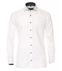 Casa Moda overhemd extra lange mouwlengte7 wit contrast