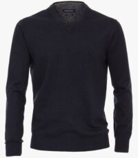 Casa Moda grote maat v-hals trui donkerblauw