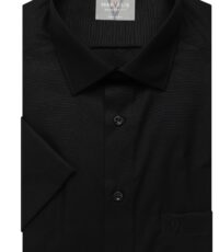 Marvelis grote maat overhemd korte mouw zwart strijkvrij