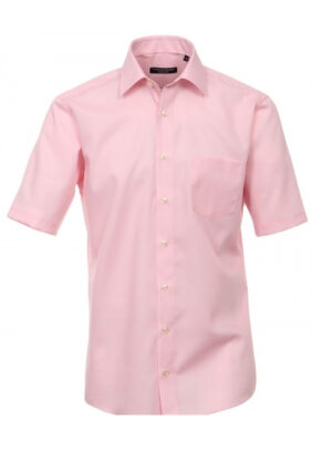 Cotton Island grote maat overhemd korte mouw roze