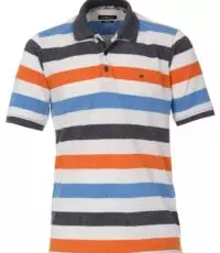 Casa Moda grote maat poloshirt meerkleurige breedte banen