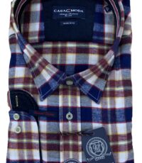 Casa Moda grote maat overhemd lange mouw gekleurde ruit flanel