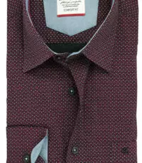 Casa Moda grote maat overhemd lange mouw bordeauxrood fantasie