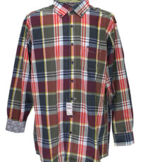 Casa Moda grote maat overhemd lange mouw meerkleurige ruit button down