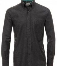 Casa Moda grote maat overhemd lange mouw donkergrijs flanel