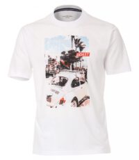 Casa Moda grote maat t-shirt wit volks wagen kever